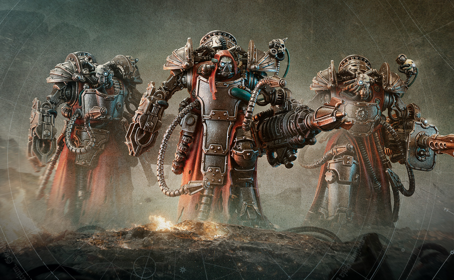 戰鎚荷魯斯之亂－密爾米頓殲擊士大隊正準備宣讀一篇毀滅教誦