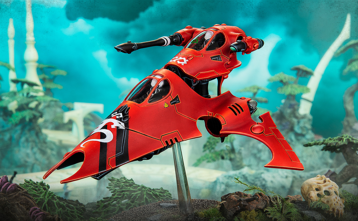 戰鎚40,000－全新艾達靈族蝮蛇飛艇，從九十年代的經典設計到現代的可旋轉傑作！